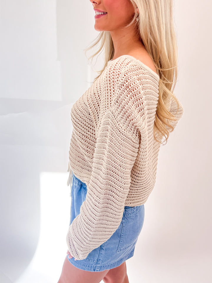 Riviera Crochet Top, Natural