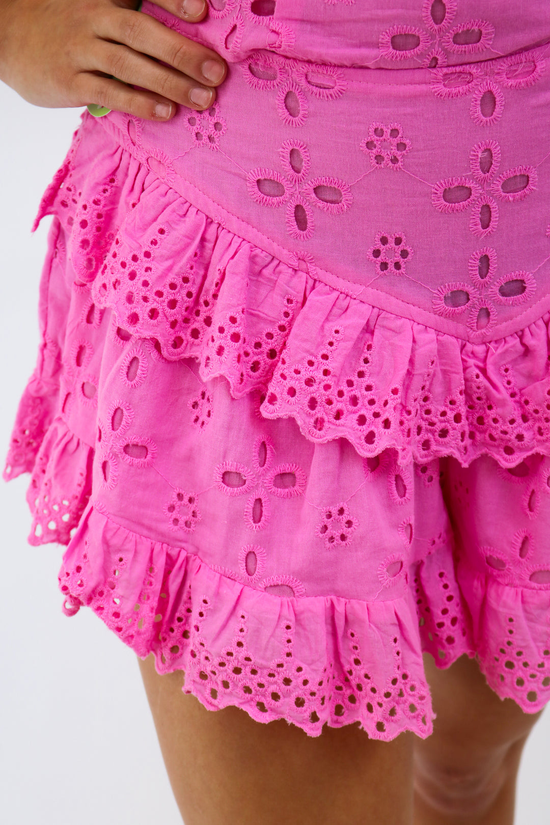 Blooming Heart Ruffle Short, Doll Pink