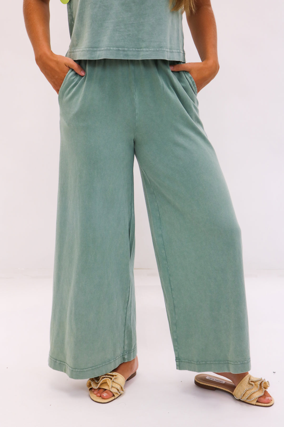 Scout Jersey Flare Pant, Palm Green