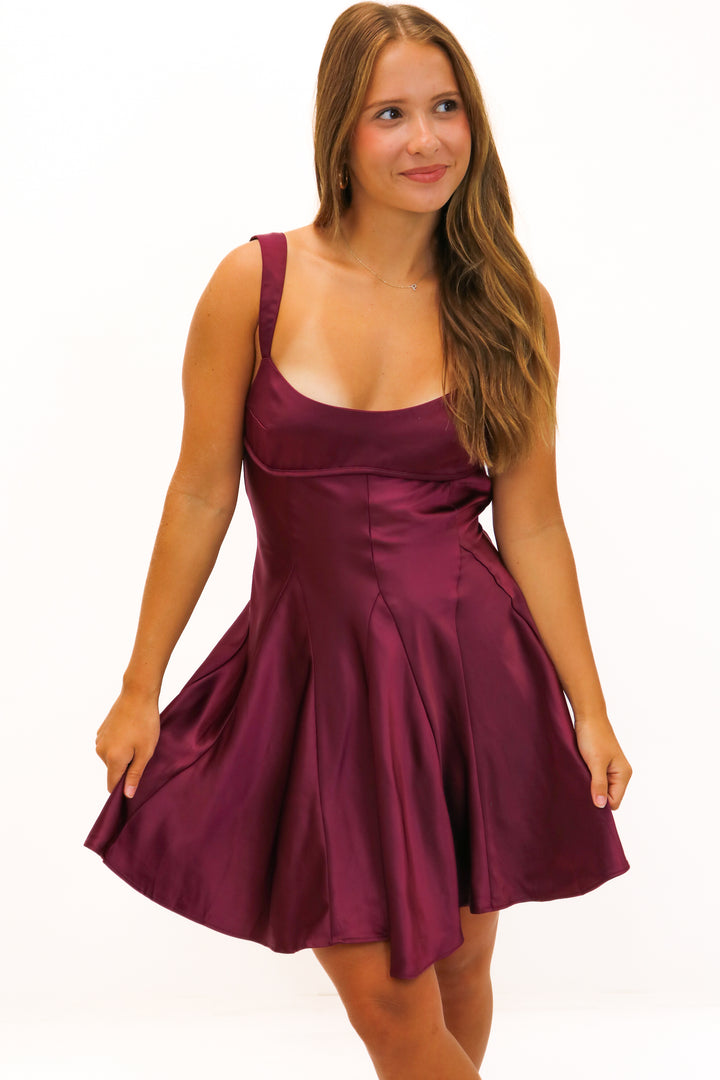 Dance Under The Stars Corset Dress, Plum