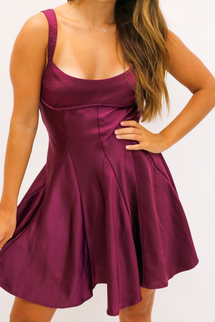 Dance Under The Stars Corset Dress, Plum