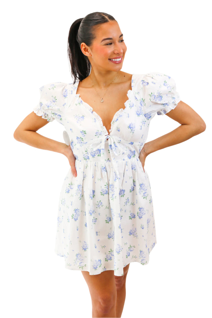 Pure Heart Ruffled Floral Dress