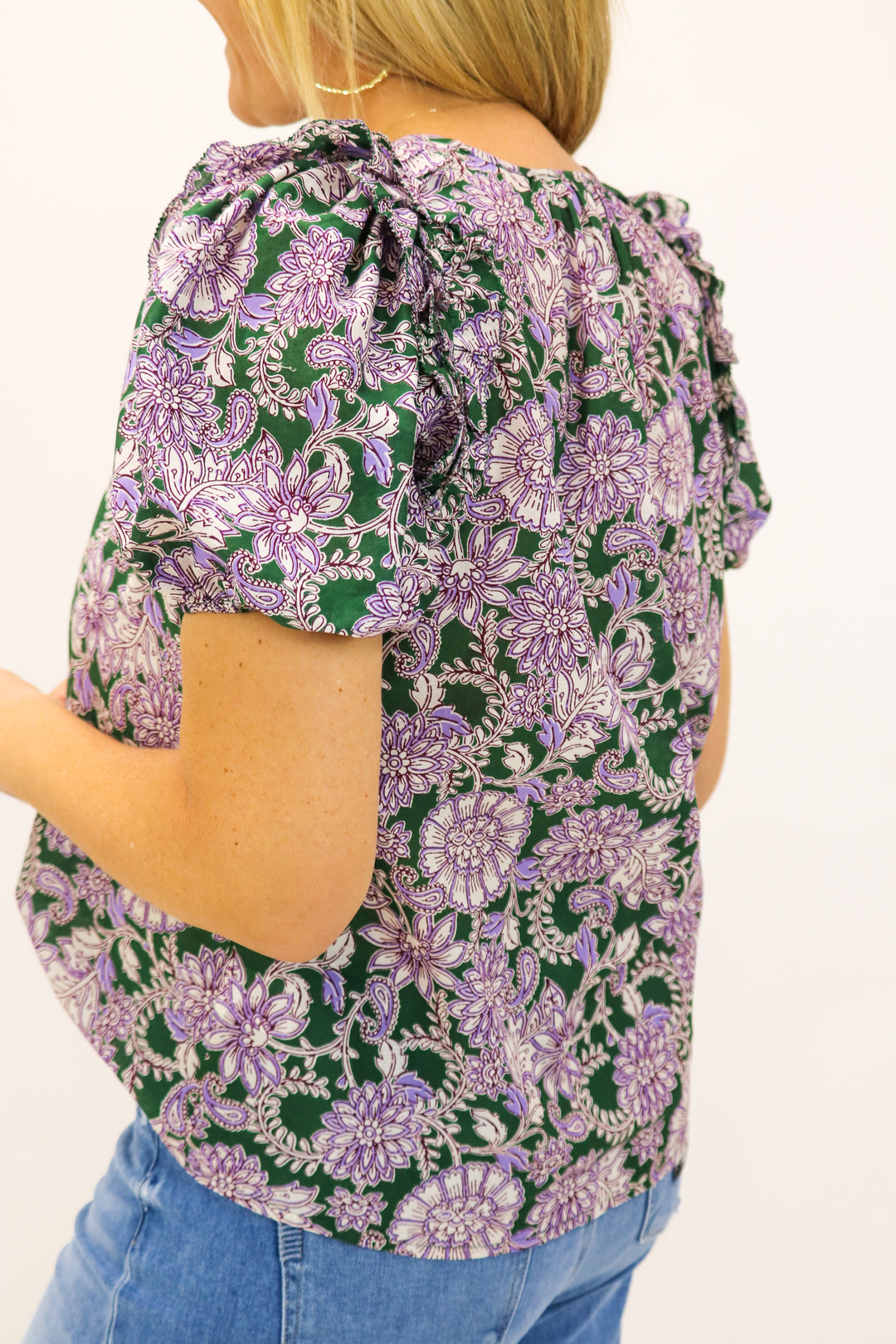 Anything But Ordinary Floral Top, Green