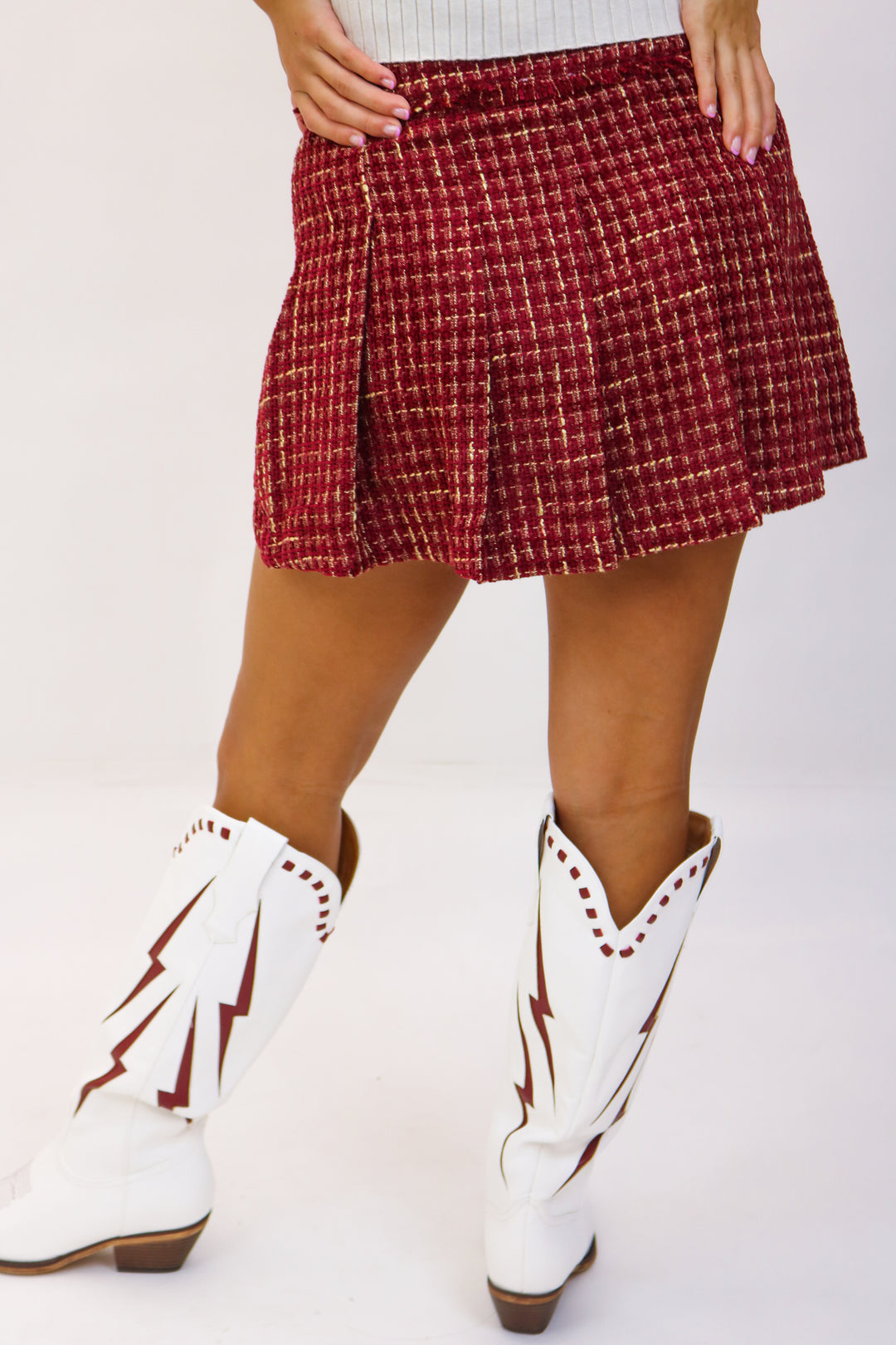 Talk The Talk Tweed Mini Skirt