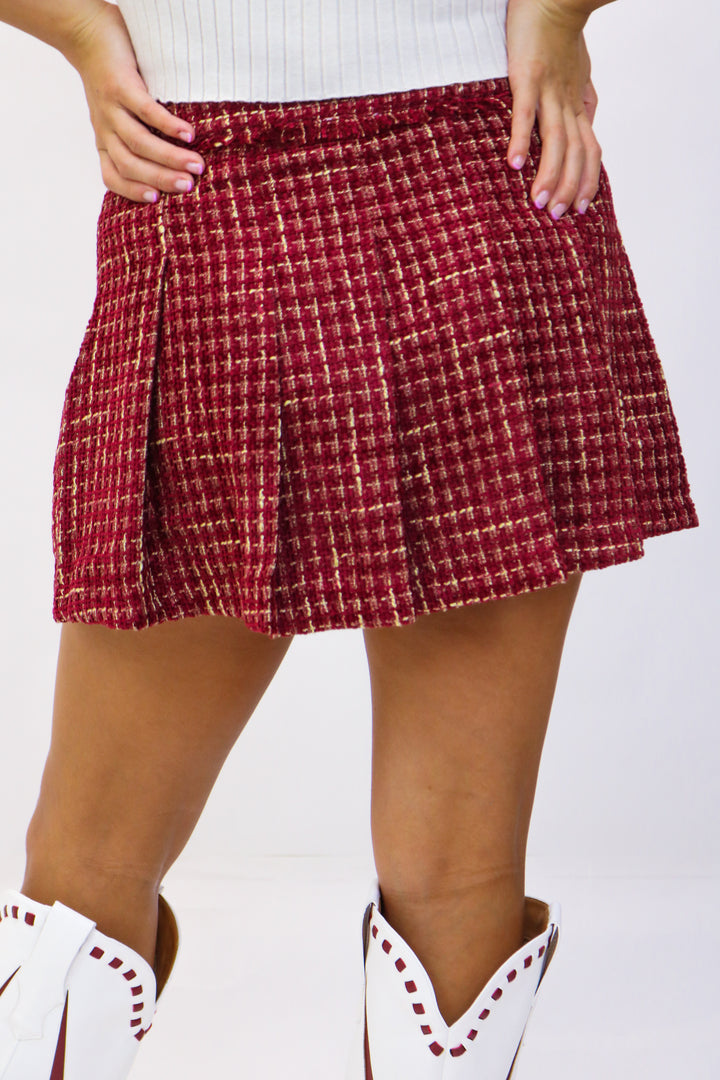 Talk The Talk Tweed Mini Skirt