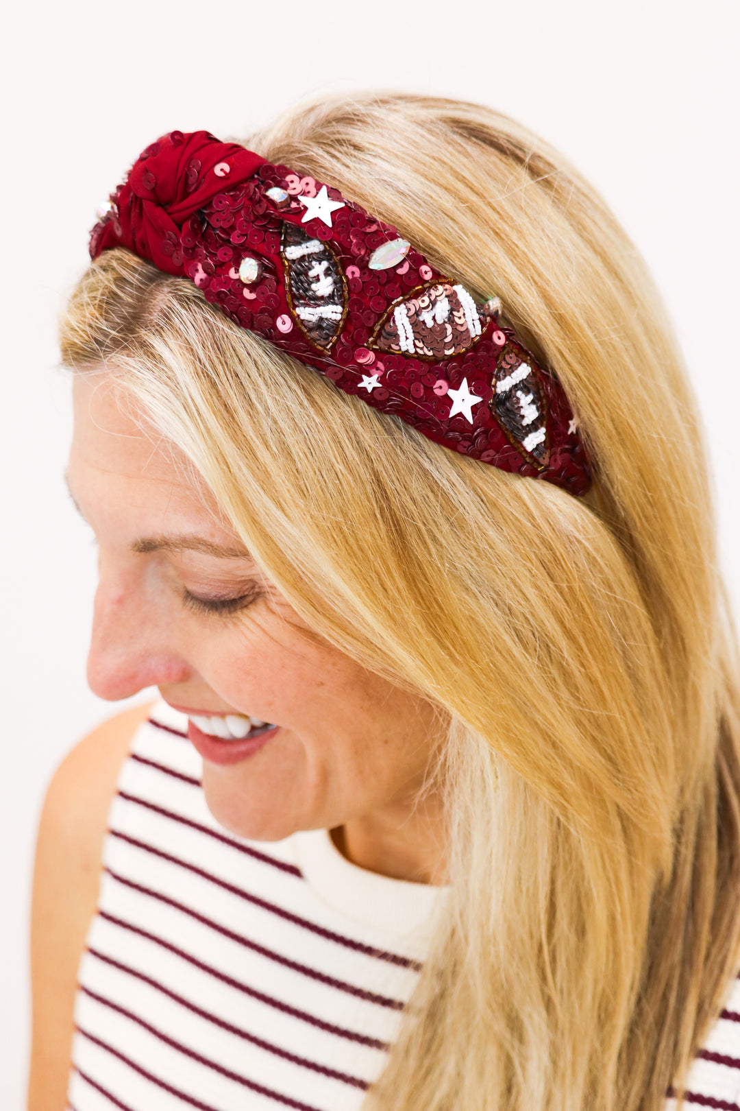 Sequin Football Headband