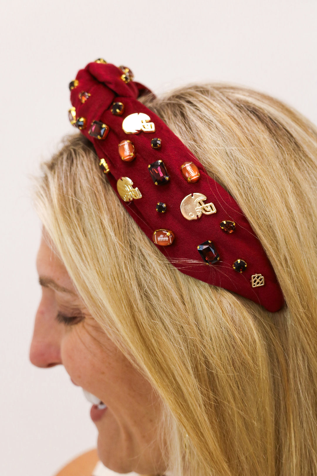 Football Headband, Maroon