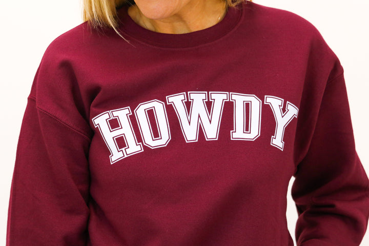 Howdy Sweatshirt, Maroon