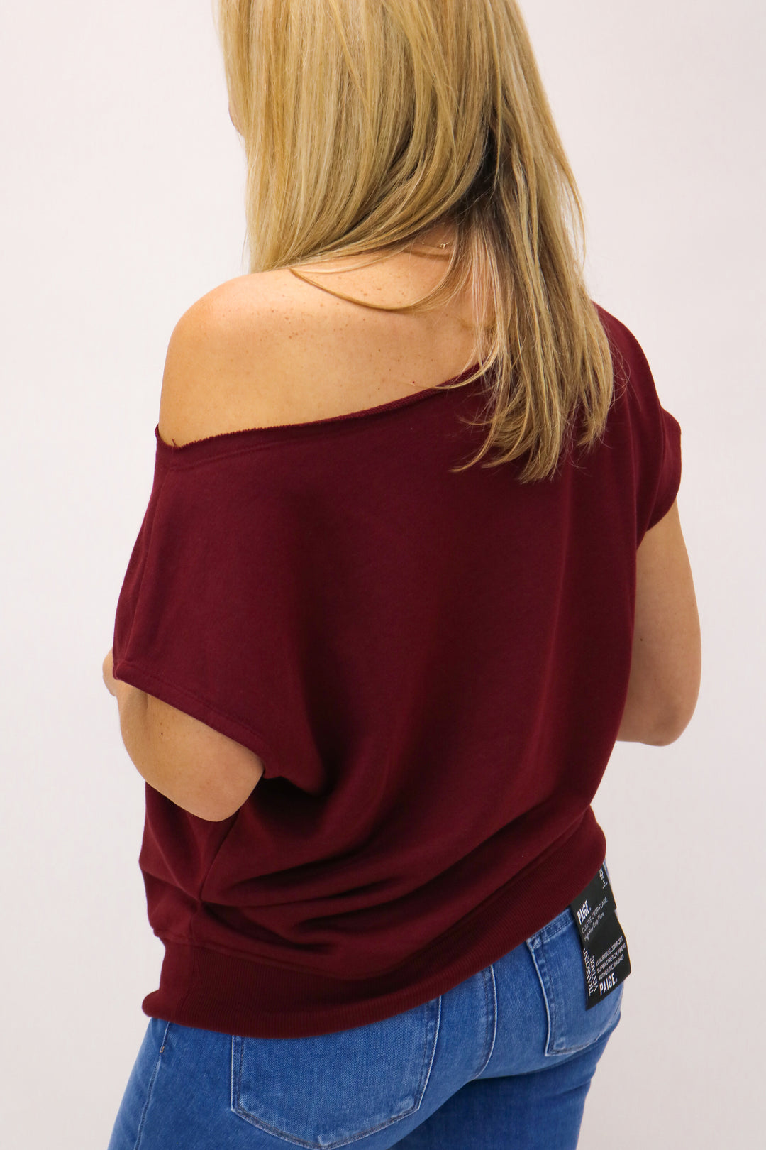 Sarah Off The Shoulder Top, Maroon