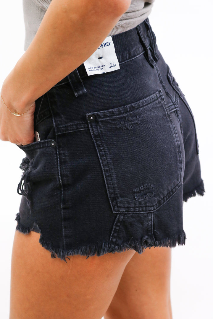 Now Or Never Denim Shorts, Zodiac