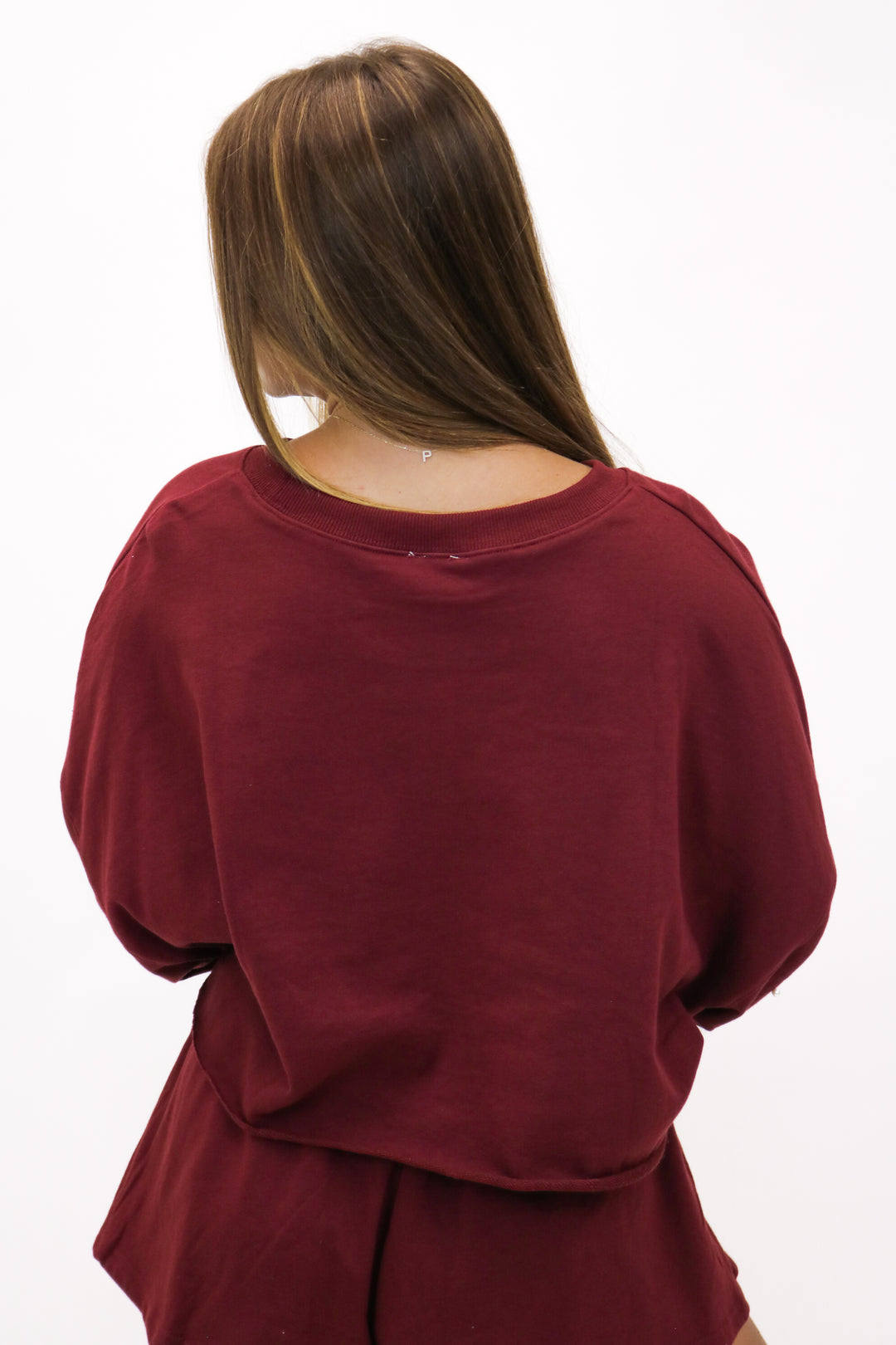 Pretty In Pearls Top, Maroon