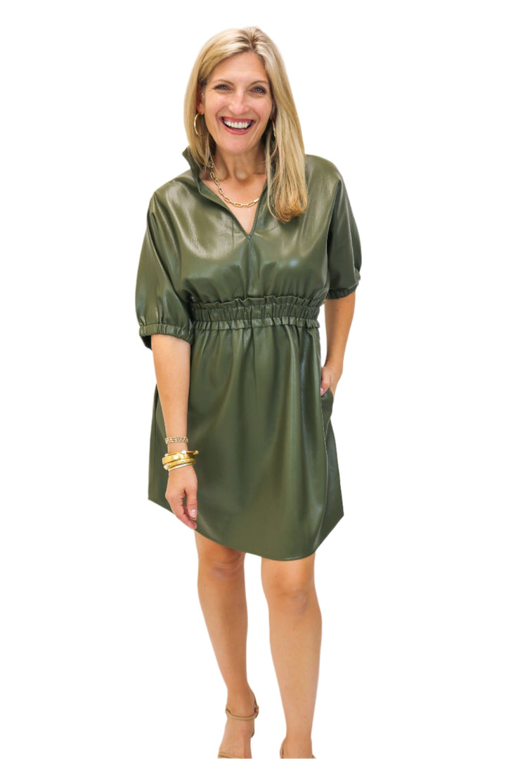 Palmer Dress, Olive Night