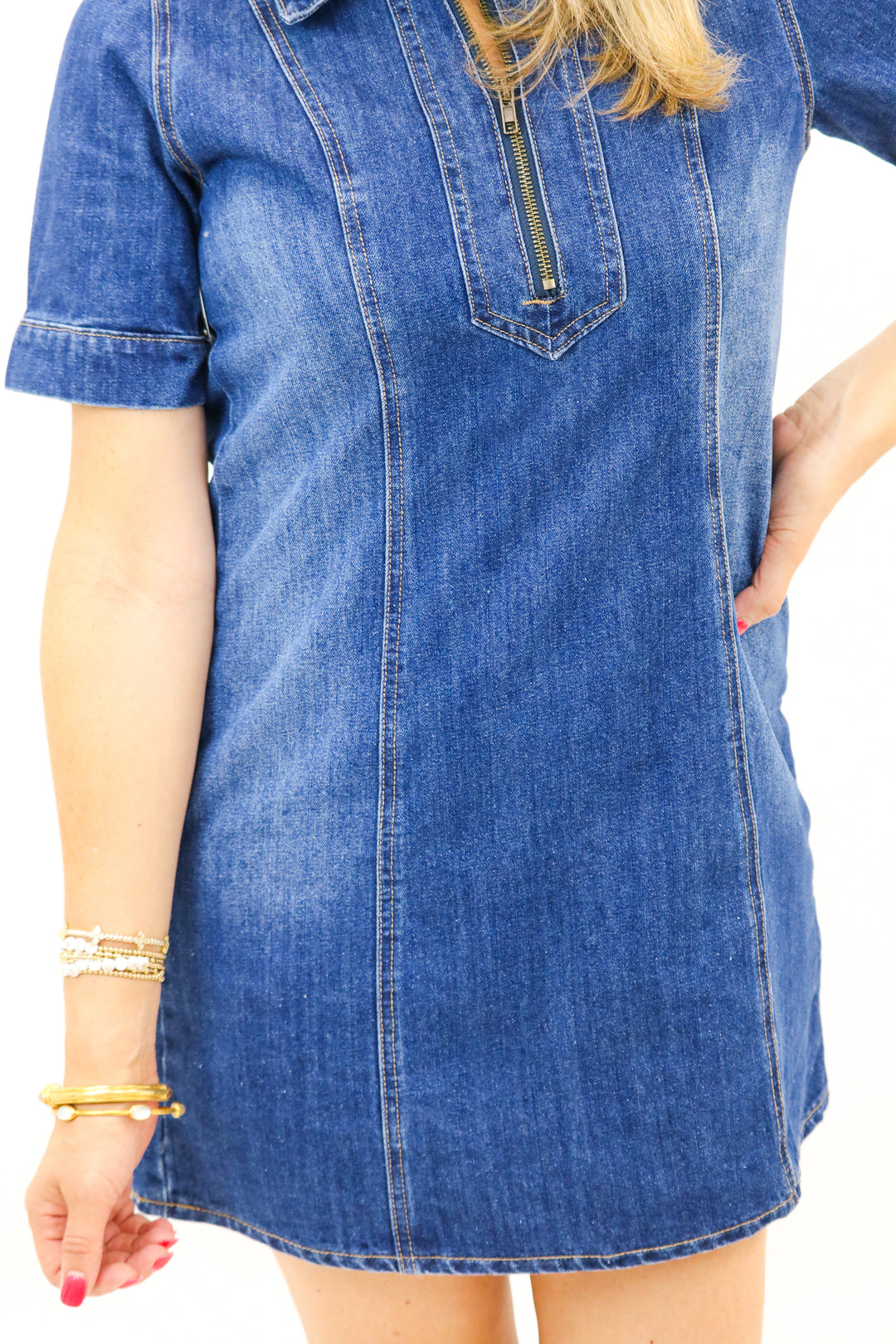 Ashley Dress, Dark Denim