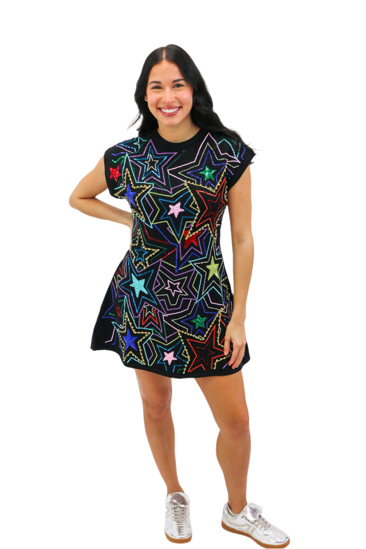 Black Multi Star Dress