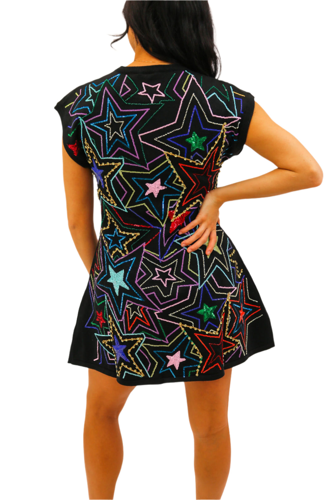 Black Multi Star Dress