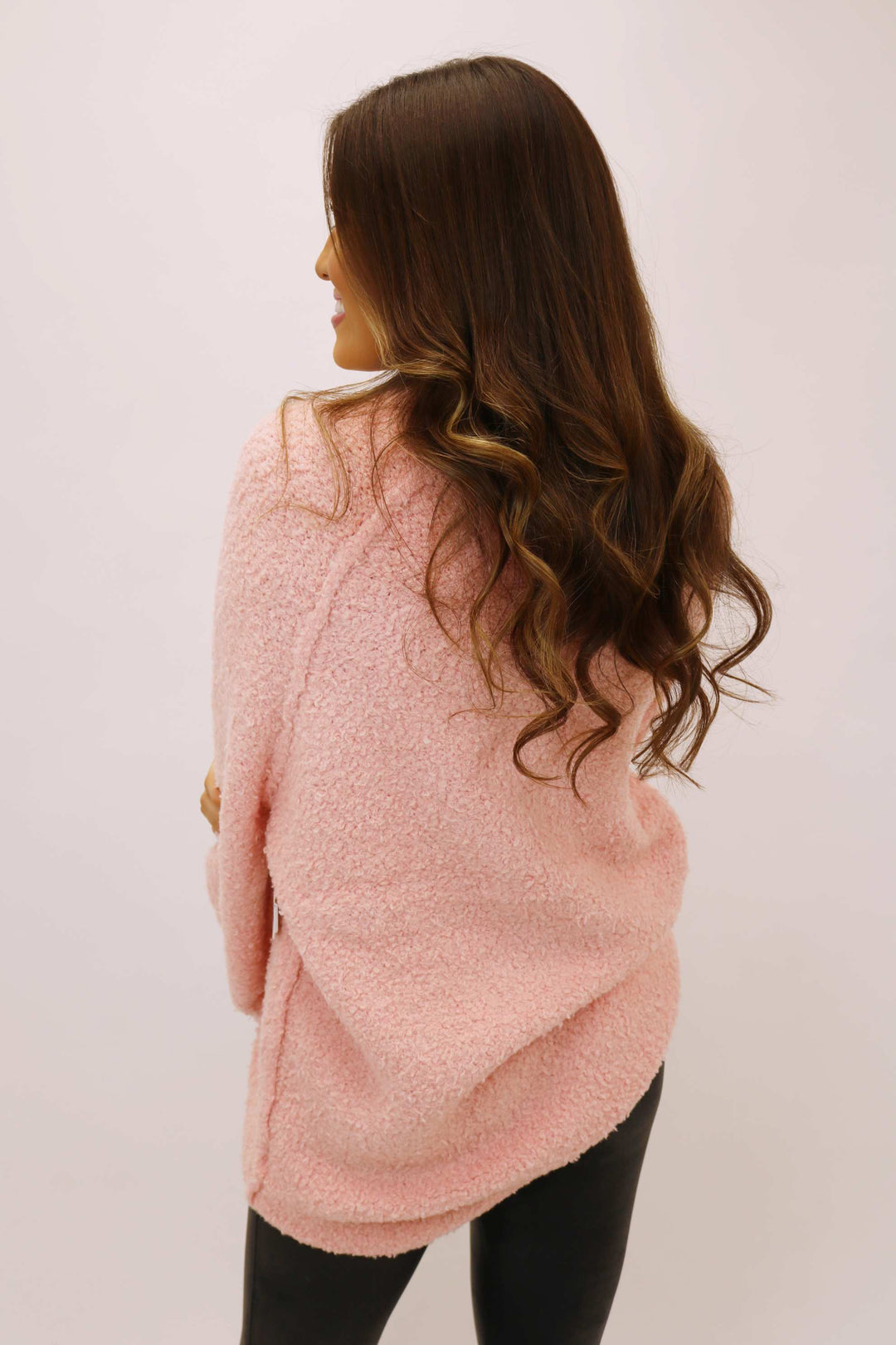 Teddy Sweater Tunic, Pale Rosette