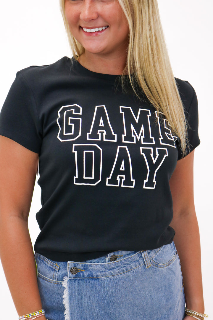 Game Day Puff Tee, Black