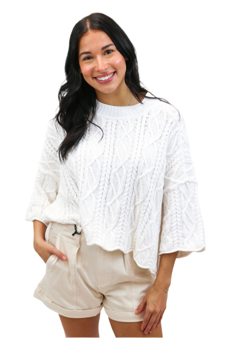 Washed Ashore Sweater, White