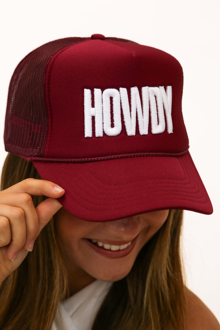 Howdy Block Letter Trucker Hat