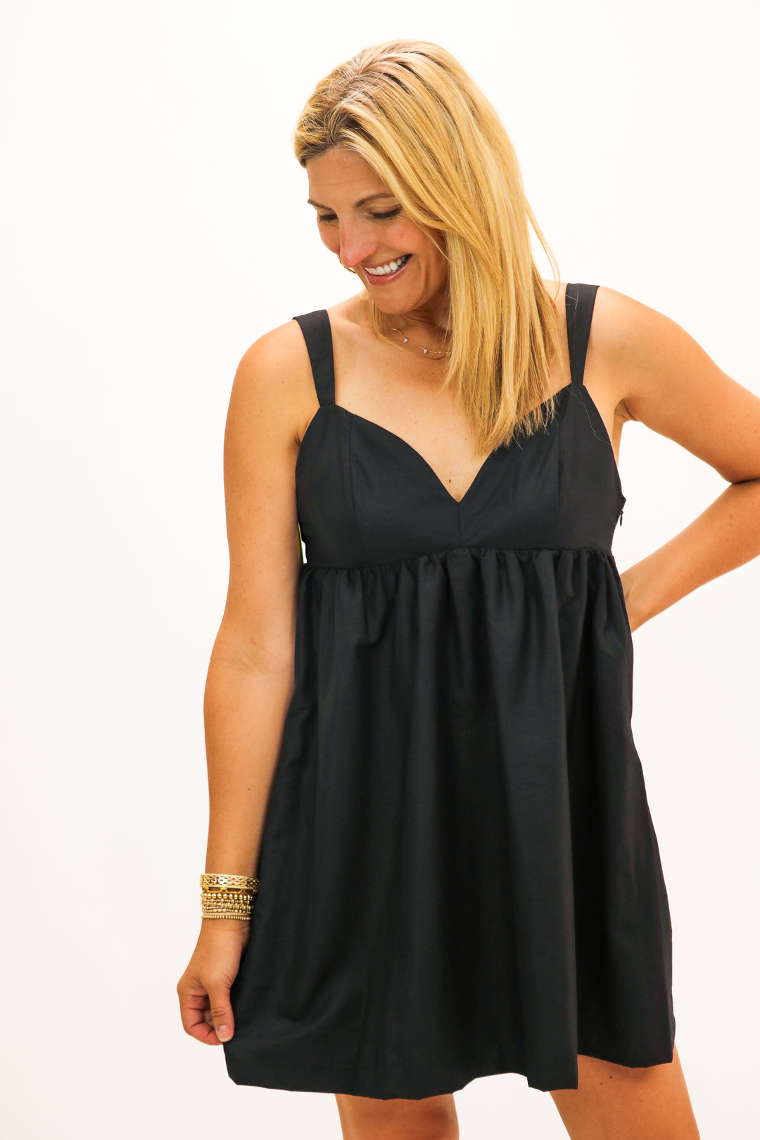 One Of Those Nights Black Babydoll Dress