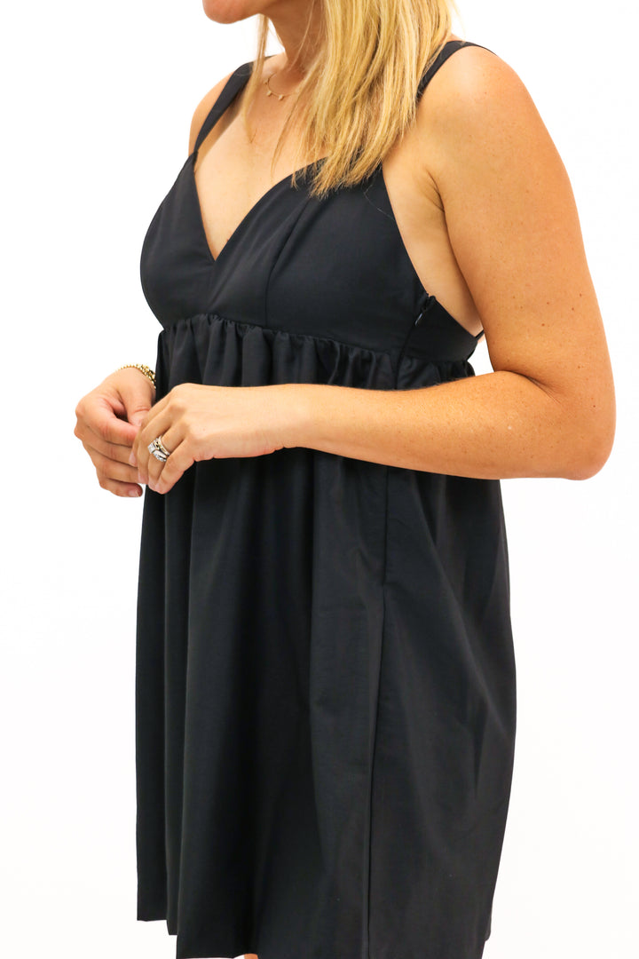 One Of Those Nights Black Babydoll Dress