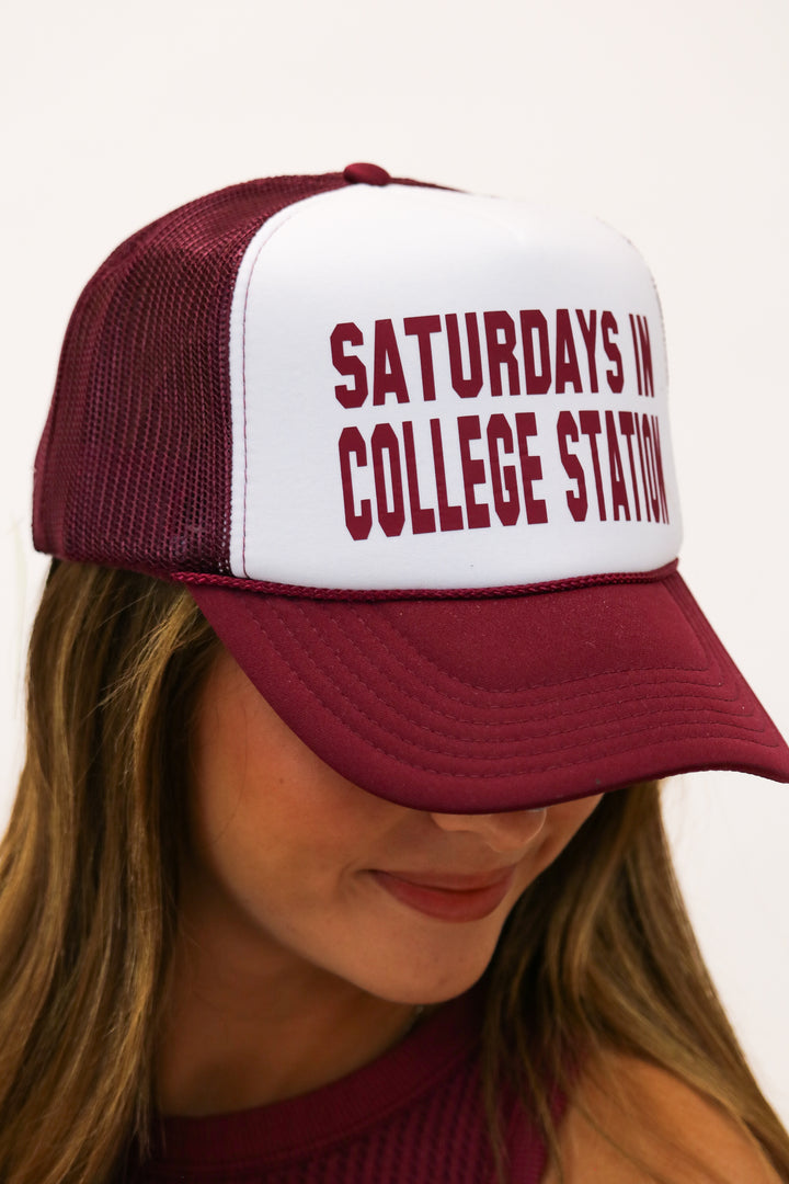 Saturdays in College Station Trucker Hat