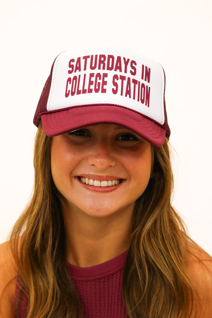 Saturdays in College Station Trucker Hat