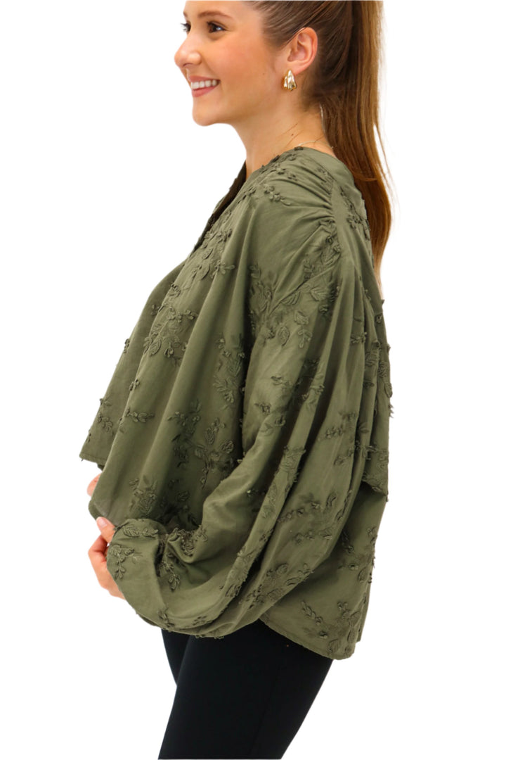 All Over Again Top, Olive Green