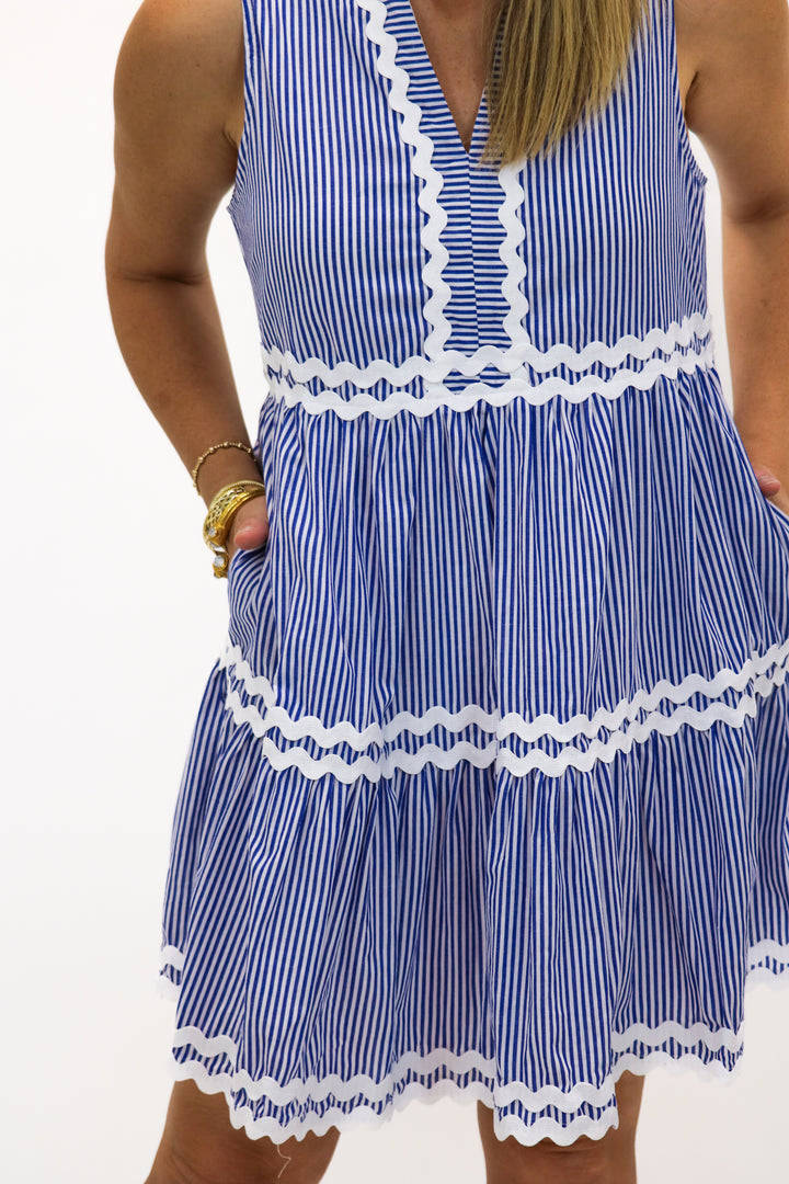 Summer In The Hamptons Striped Dress, Navy