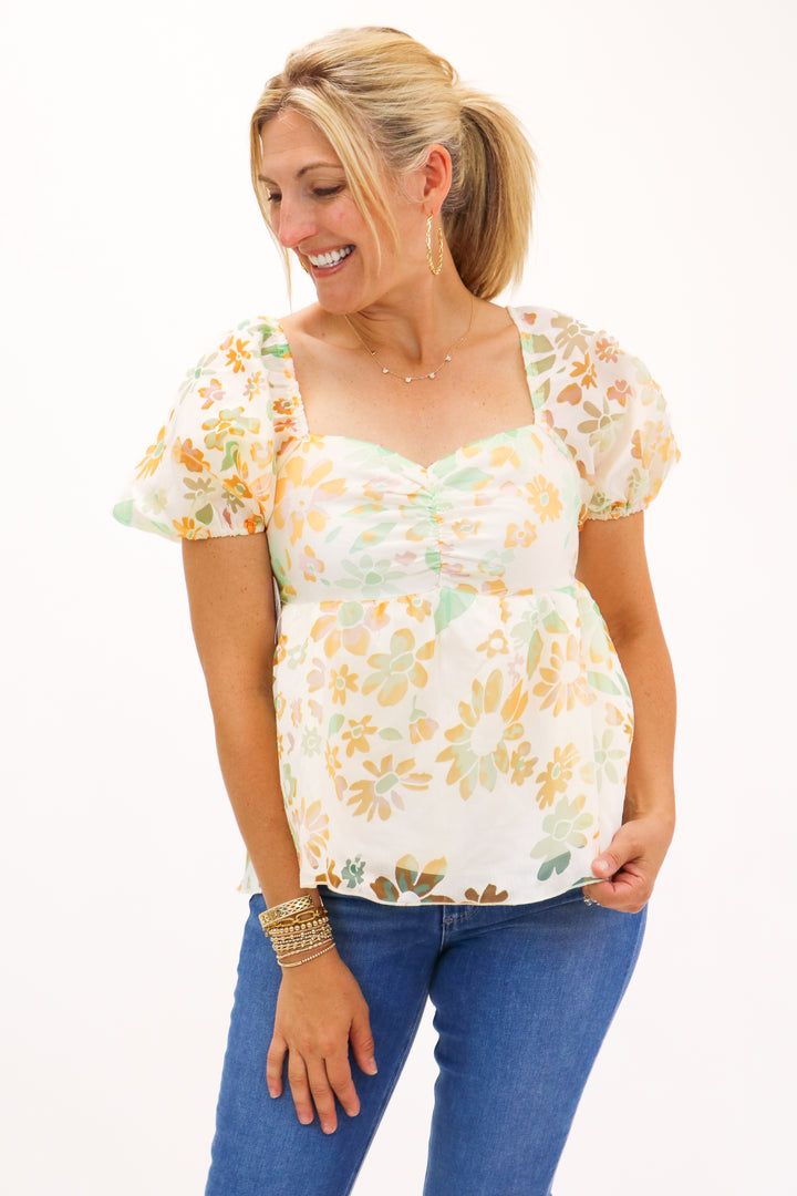 Blooming Beauty Babydoll Top