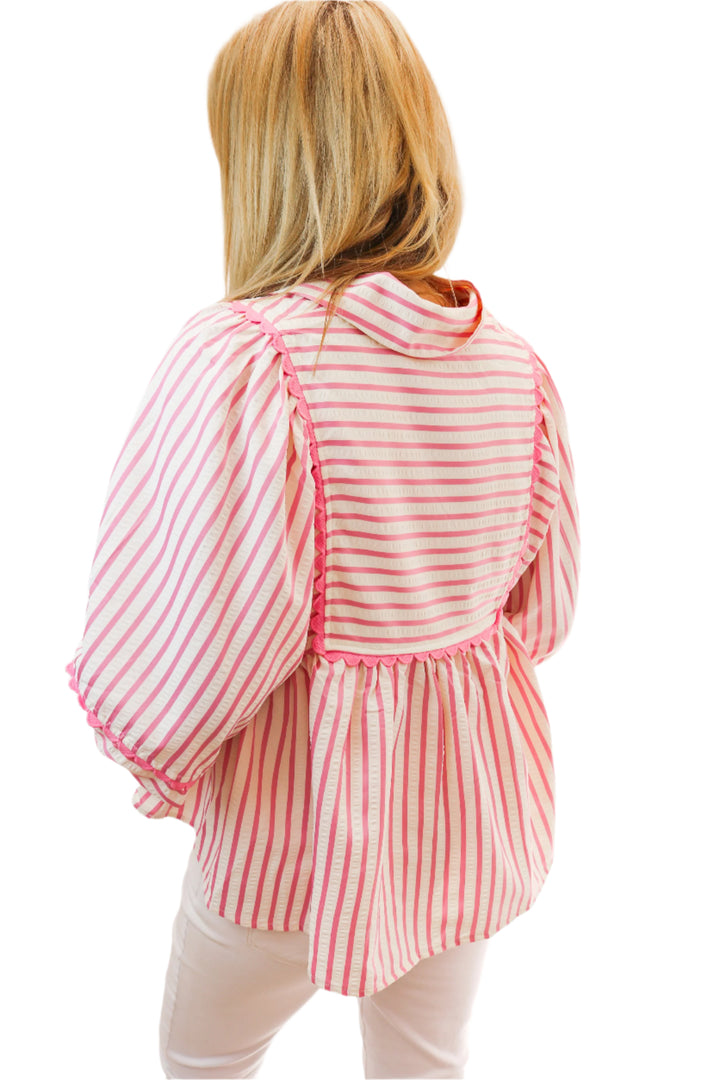 Set Sail Striped Top, Pink