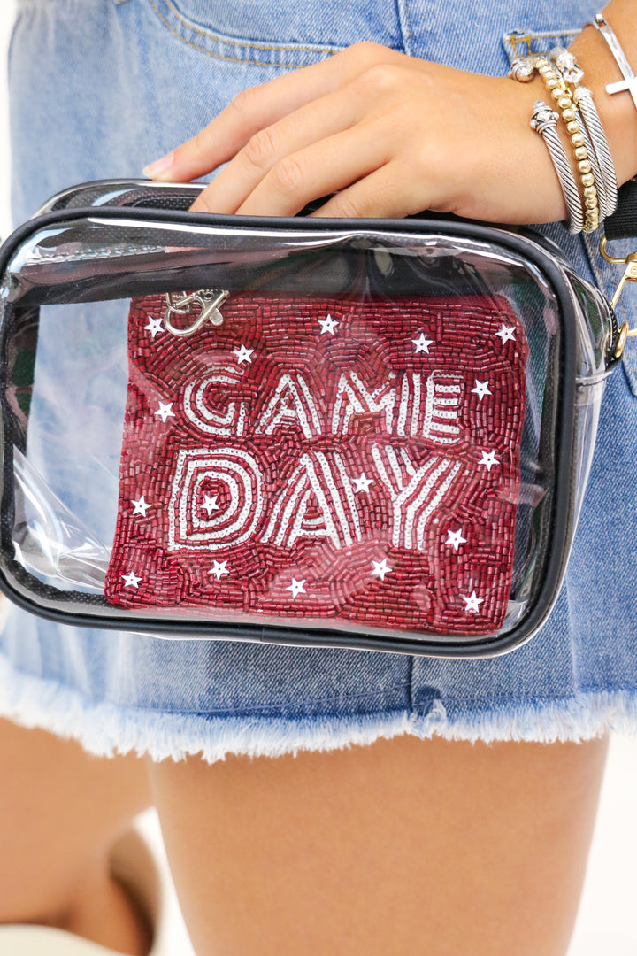 Game Day Beaded Pouch