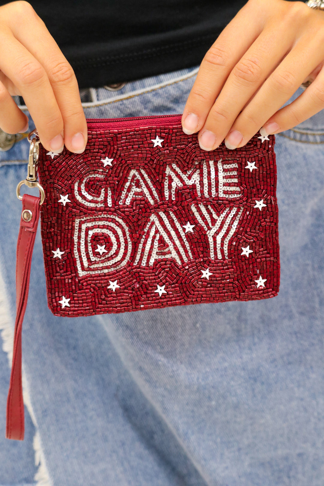 Game Day Beaded Pouch