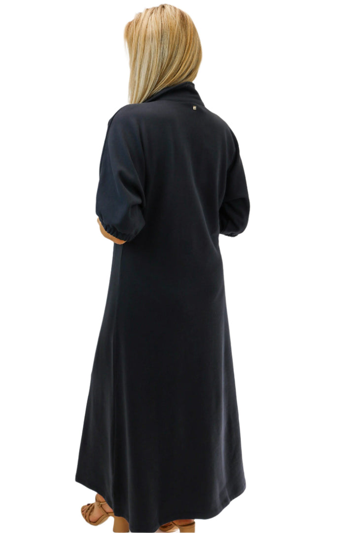 Poppy Maxi, Black French Terry