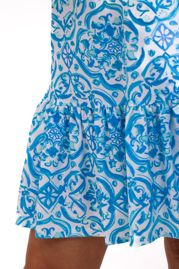 Tierney Dress, Painted Tile Aqua