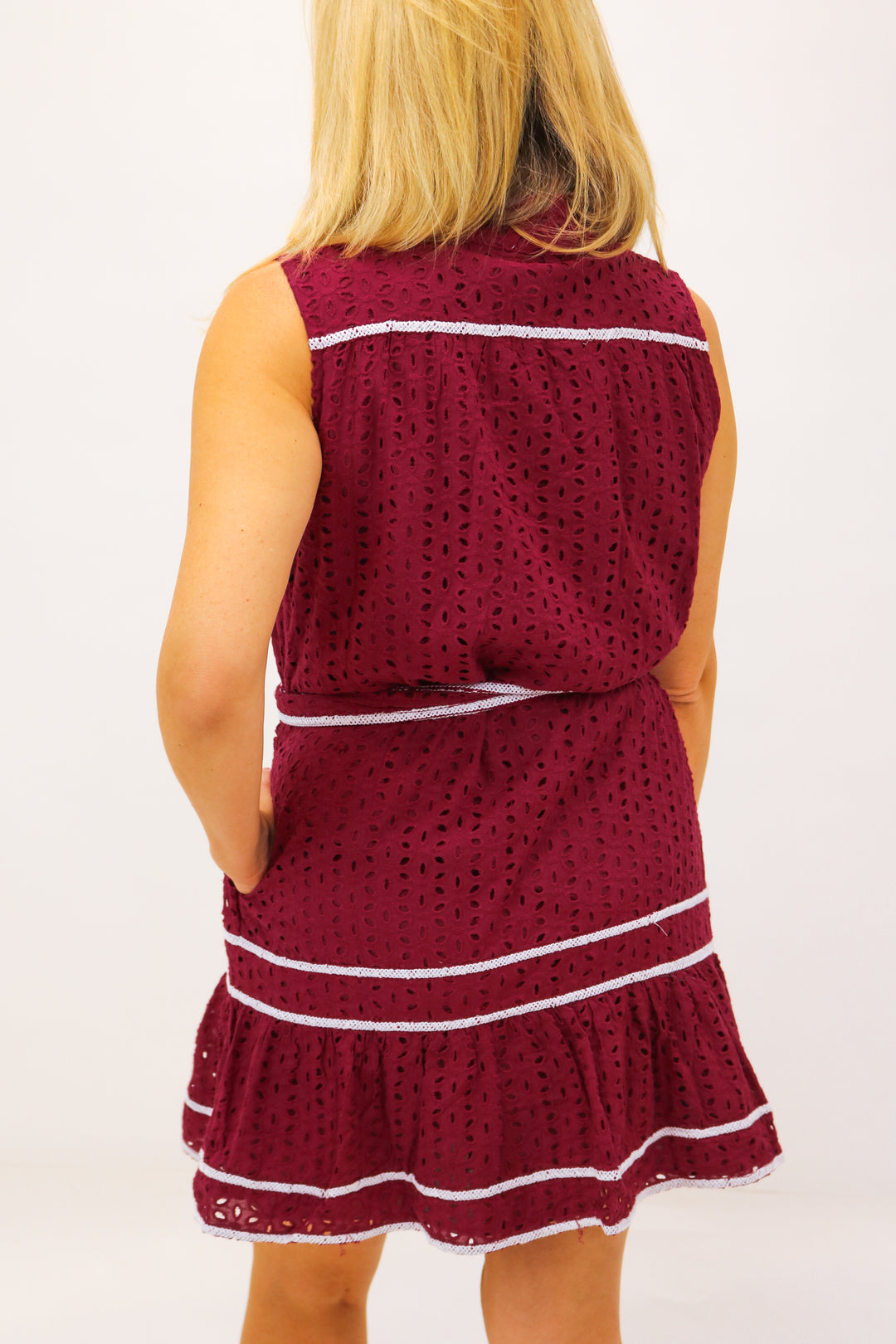 Kat Dress, Maroon