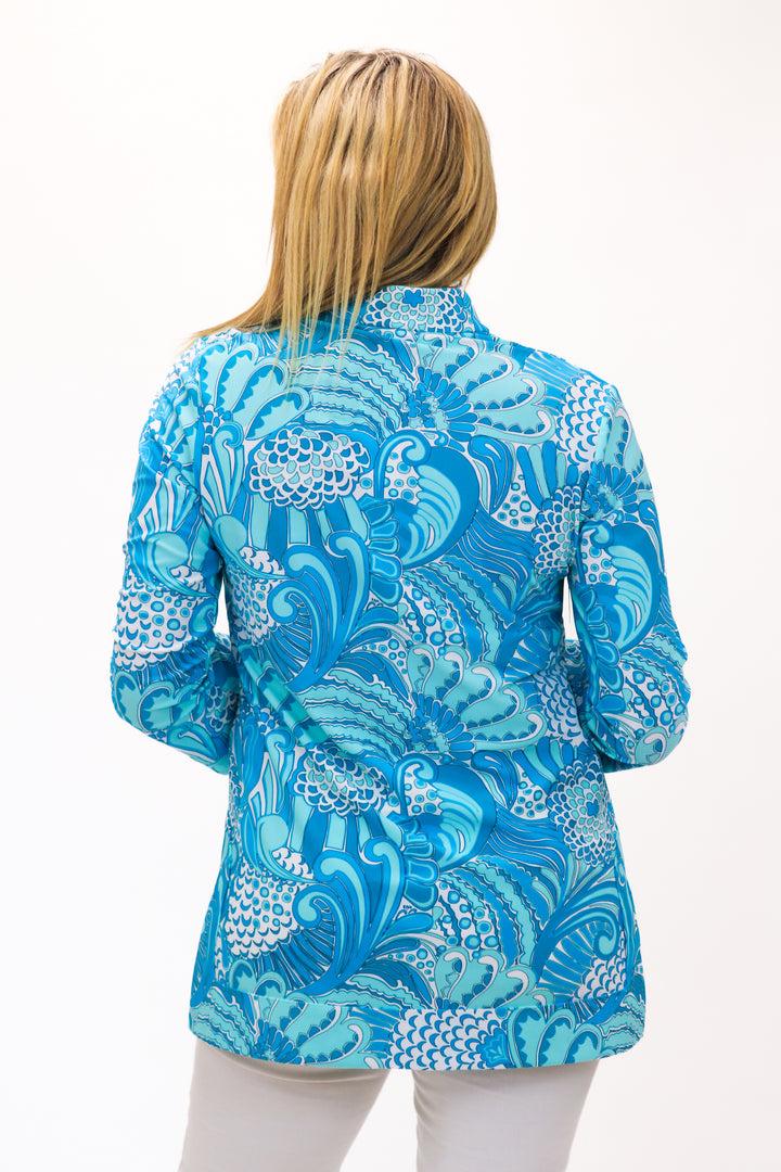 Chris Tunic Top, Enchanted Sea Aqua