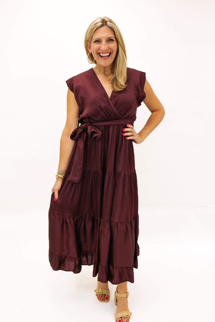 Mishal Maxi Dress, Maroon