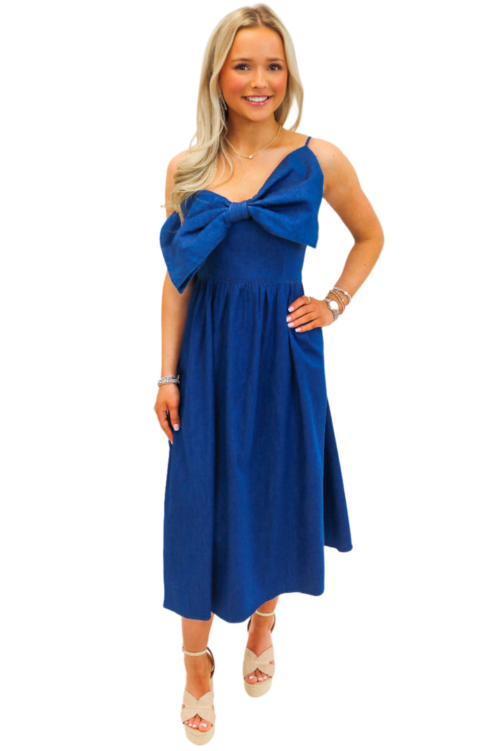 Chic Charm Maxi Dress, Chambray