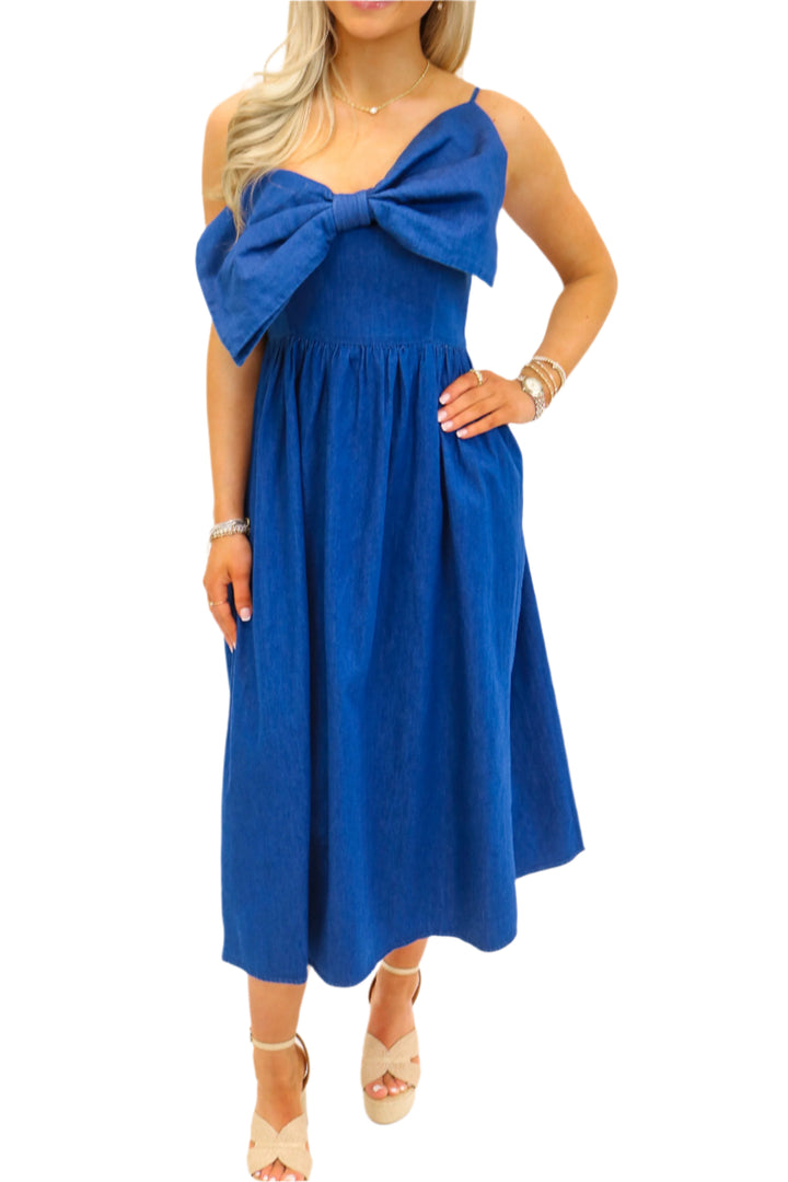 Chic Charm Maxi Dress, Chambray