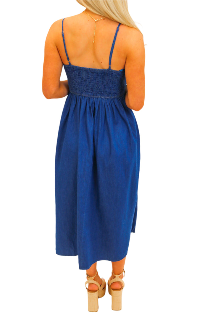 Chic Charm Maxi Dress, Chambray