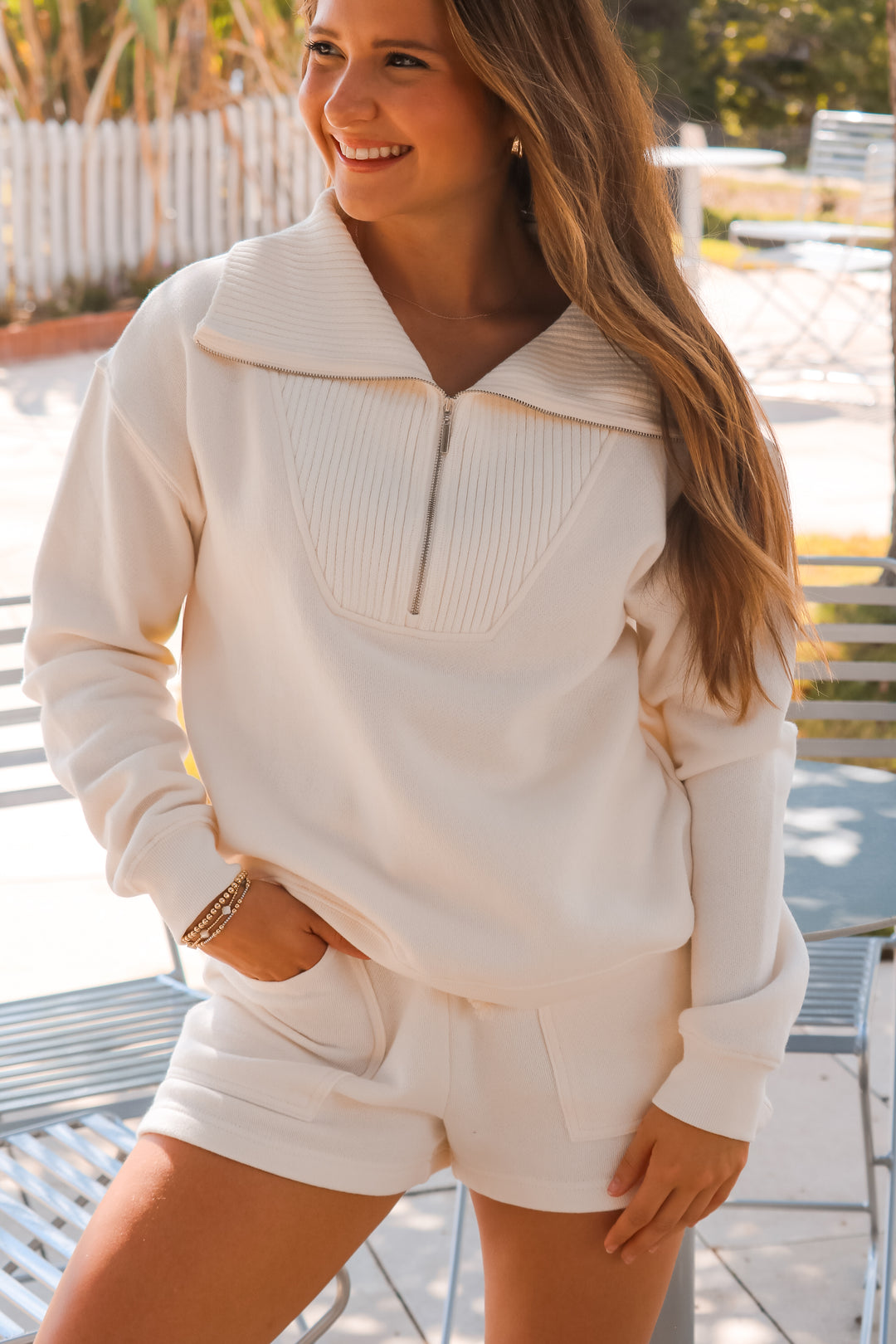 Sonata Fleece Sweatshirt, Sea Salt