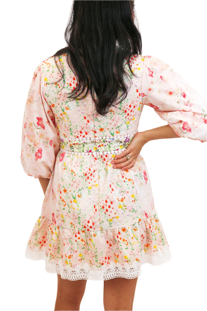 Garden Party Floral Dress, Pink