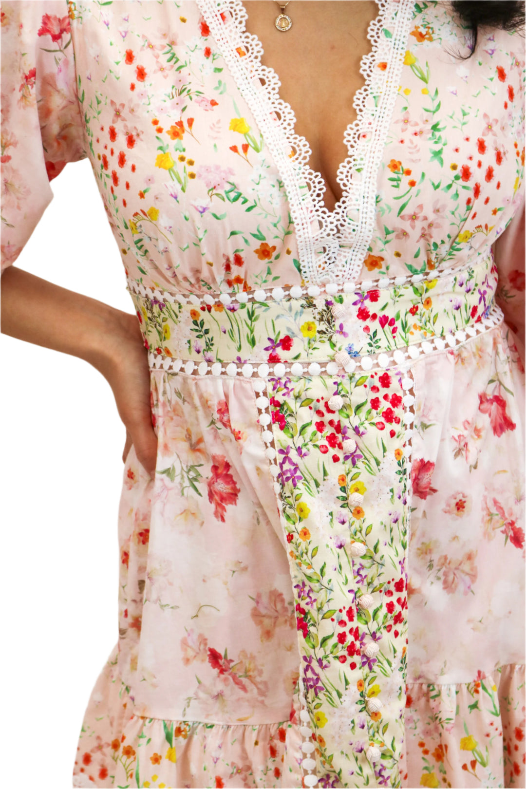 Garden Party Floral Dress, Pink