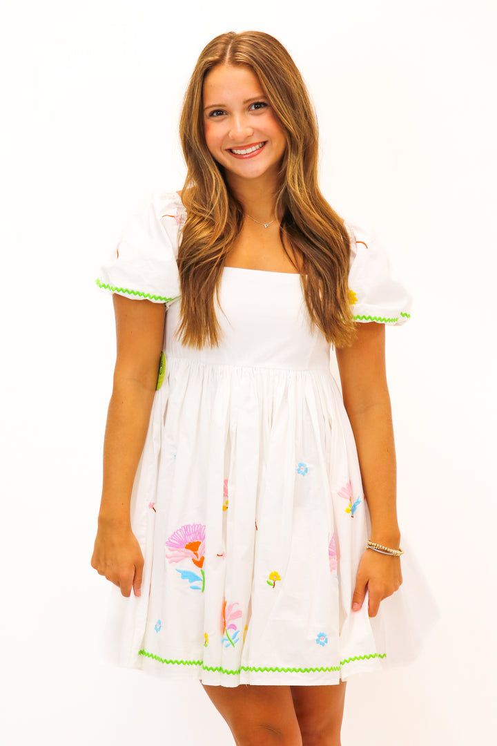 Hopeless Romantic Embroidered Babydoll Dress