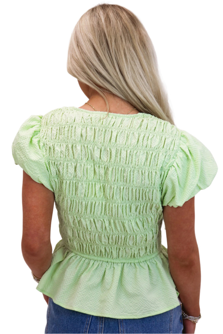 Ray of Sunshine Bow Top, Lime