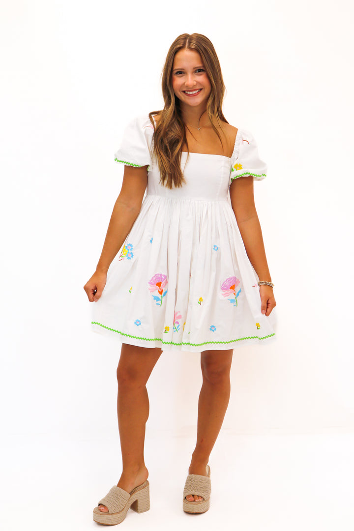 Hopeless Romantic Embroidered Babydoll Dress