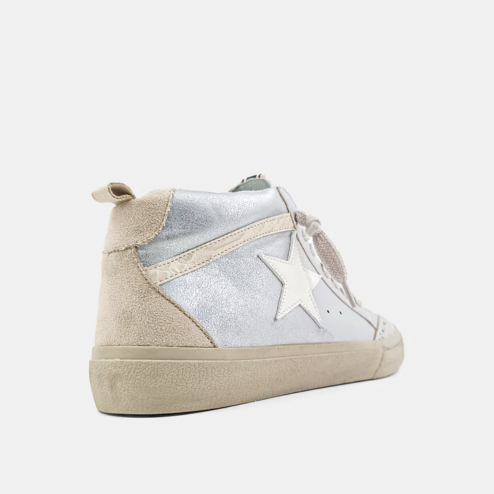 Paulina Sneaker, White Silver