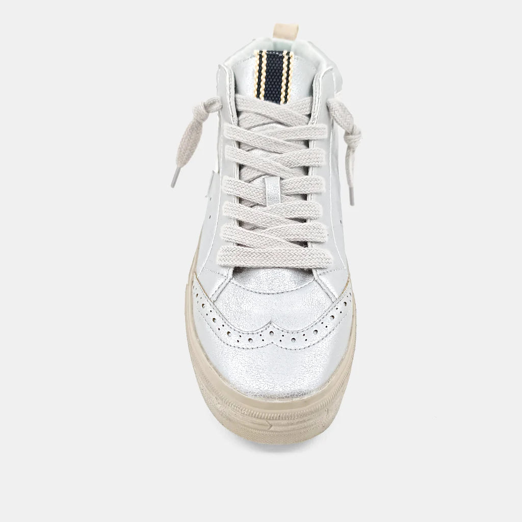 Paulina Sneaker, White Silver