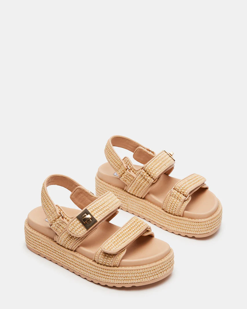 Bigmona Natural Raffia Platform Sandal